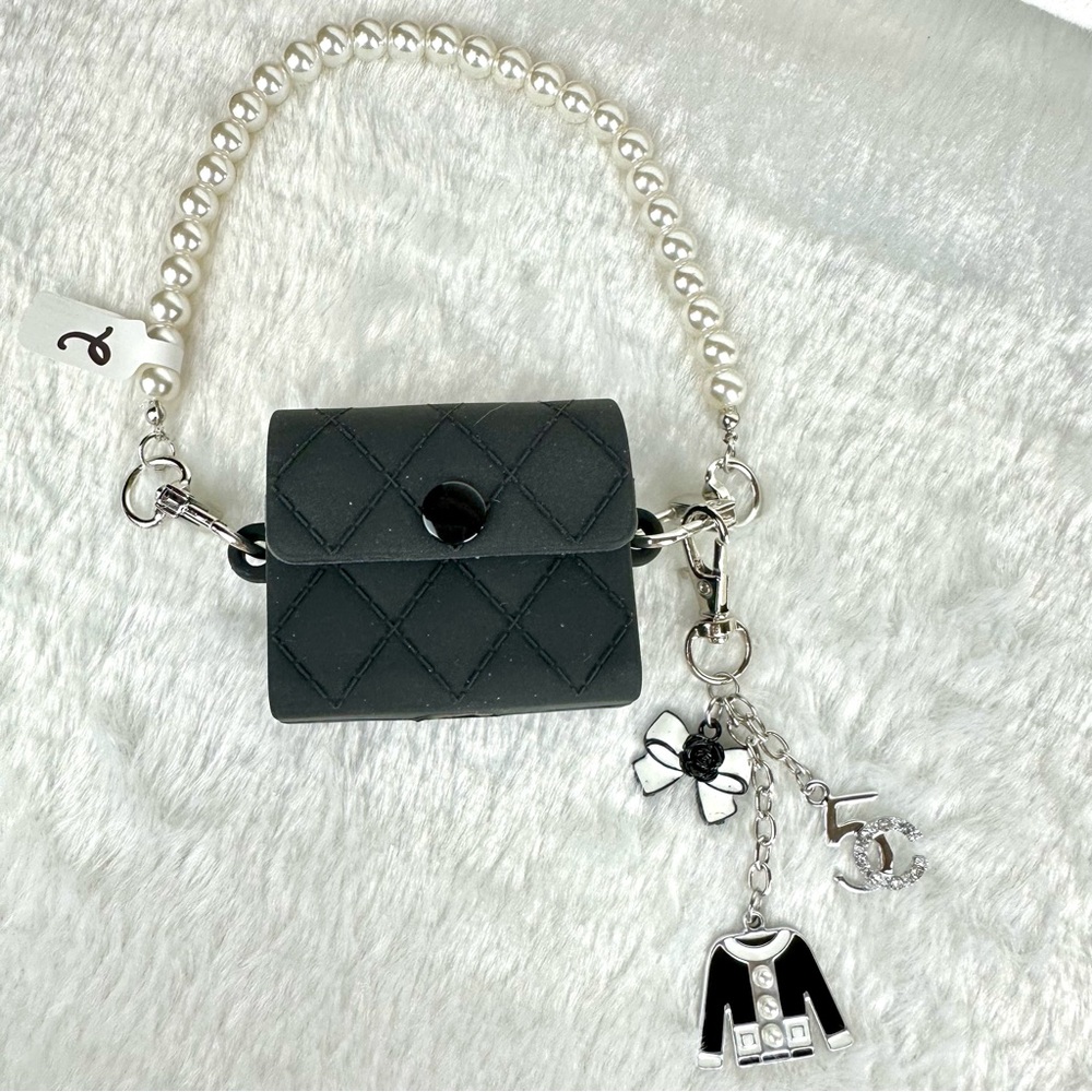 AirPods case with pearl chain and charms!